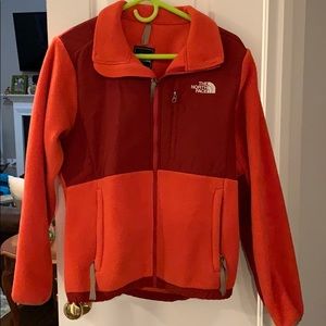Orange north face jacket